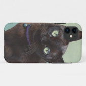 Coques Case-Mate iPhone Orignaux noirs de chat birman (Dos (Horizontal))