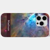 Coques Case-Mate iPhone Orion Nebula Space Galaxy Votre nom (Verso (horizontal))