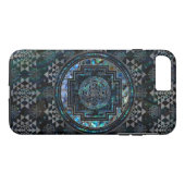 Coques Case-Mate iPhone Ormeau Shell de Sri Yantra/Sri Chakra et argent (Dos (Horizontal))