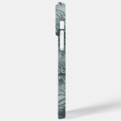 COQUES Case-Mate iPhone ORNAMATION DE REGARDE MÉTALLIQUE BLEU EMBOSSÉ (Verso / Gauche)