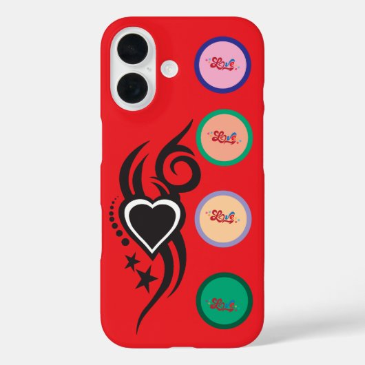 Coques Case-Mate iPhone Ornamental Floral Heart Tattoo  (Verso)