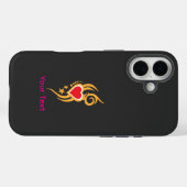 Coques Case-Mate iPhone Ornamental Floral Heart Tattoo (Verso (horizontal))