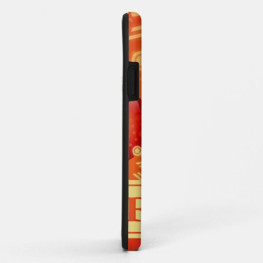 Coques Case-Mate iPhone Ornaments rouges (Dos/Droite)