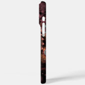 Coques Case-Mate iPhone Ornate Broch Fractal Art Abstrait avec Monogramme (Verso / Gauche)