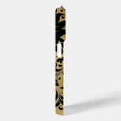 Coques Case-Mate iPhone Ornement Arrière - plan d'or métallique (Verso / Droite)