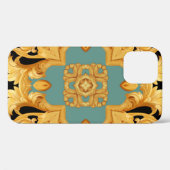 Coques Case-Mate iPhone Ornement baroque doré éléments 3D (Verso (horizontal))