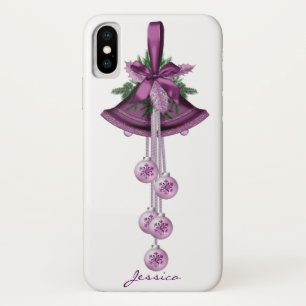 Case-Mate iPhone Case Ornement de Noël pourpre Noël cloches de Noël