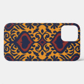 Coques Case-Mate iPhone Ornement folklorique géométrique Ikat. Damas orien (Verso (horizontal))