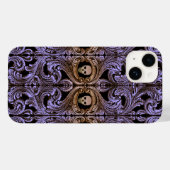 Coques Case-Mate iPhone Ornement Goth Purple Avec Crâne (Verso (horizontal))