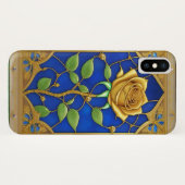 Coques Case-Mate iPhone Ornement Rose Dorée Artwork (Dos (Horizontal))