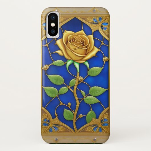 Coques Case-Mate iPhone Ornement Rose Dorée Artwork (Dos)