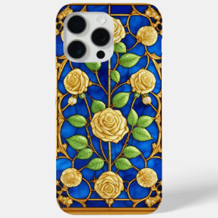 Coque iPhone 15 Pro Max Ornement Rose Dorée Artwork