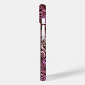 Coques Case-Mate iPhone Ornement rose Goth avec crâne (Verso / Gauche)