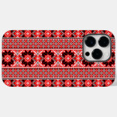 Coques Case-Mate iPhone Ornement traditionnel ukrainien ethnique rouge (Verso (horizontal))
