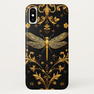 Case-Mate iPhone Case Ornementation florale de libellule dorée