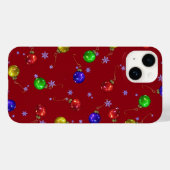 Coques Case-Mate iPhone Ornements de boule et neige (Verso (horizontal))