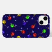 Coques Case-Mate iPhone Ornements de boule et neige (Verso (horizontal))