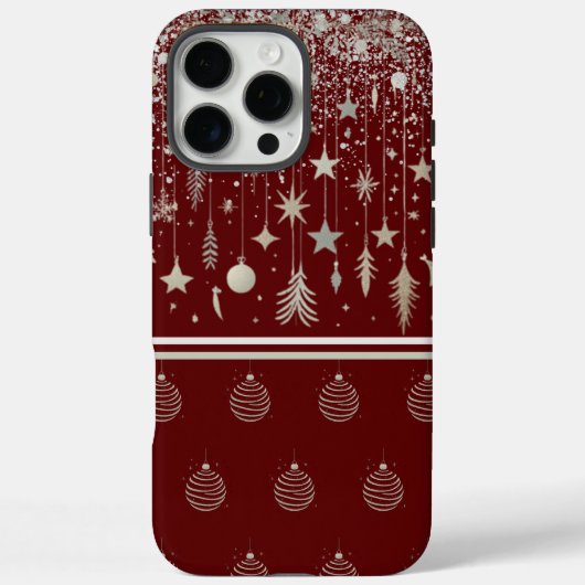 Coques Case-Mate iPhone Ornements de Noël Élégants (Verso)