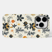 Coques Case-Mate iPhone Ornements de Noël modernes personnalisés (Verso (horizontal))