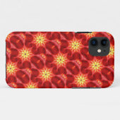 Coques Case-Mate iPhone ornements jaunes sur rouge (Dos (Horizontal))