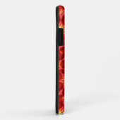 Coques Case-Mate iPhone ornements jaunes sur rouge (Dos/Droite)