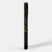 Coques Case-Mate iPhone Ornements mariages motif en Gold Black BG (Verso / Droite)