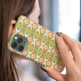 Coques iPhone 16 Ornements Vastes de Pêche Verte Ogee Mid Century M