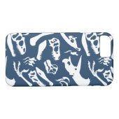 Coques Case-Mate iPhone Os de dinosaure (bleu) (Dos (Horizontal))