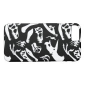 Coques Case-Mate iPhone Os de dinosaure (noir) (Dos (Horizontal))