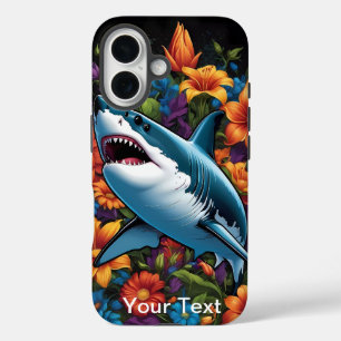 Coques iPhone 16 OtterBox Shark Flower Watercolor