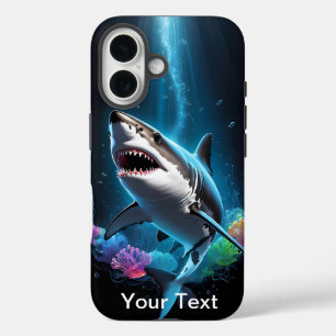 Coques iPhone 16 OtterBox Shark Flower Watercolor