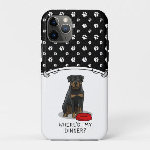 Case-Mate iPhone Case Où est Mon Dîner ? Rottweiler avec Red Dog Dish