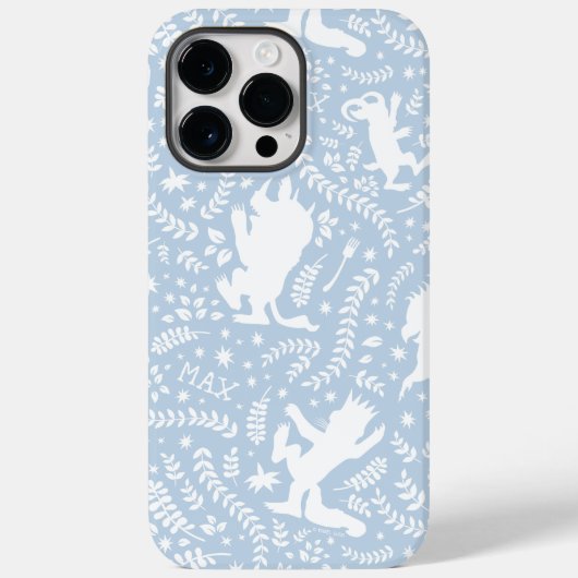 Coques Case-Mate iPhone Où les choses sauvages le modèle floral bleu (Verso)