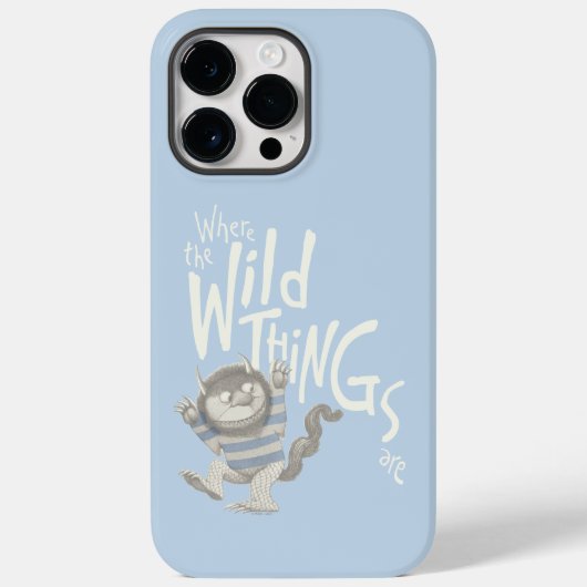 Coques Case-Mate iPhone Où les choses sauvages sont citées - Bleu (Verso)