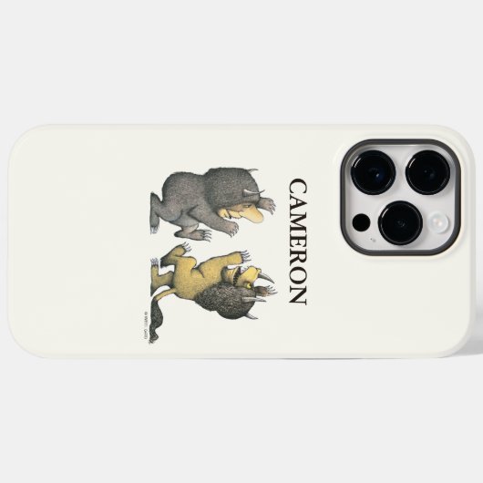 Coques Case-Mate iPhone Où sont les choses sauvages | Ajouter Votre Nom (Verso (horizontal))