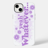 Coques Case-Mate iPhone "Ouais quoi que ce soit" violet blanc graphique (Verso)