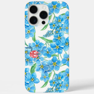 Coques iPhone 16 Pro Max Oubliez-moi un motif floral sans couture