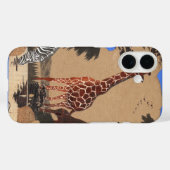 Coques Case-Mate iPhone Ouganda - Carte de la faune - Imprimer (Verso (horizontal))