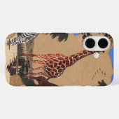 Coques Case-Mate iPhone Ouganda - Carte de la faune - Imprimer (Verso (horizontal))