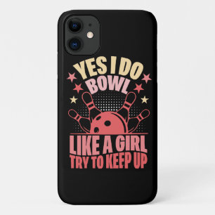 Case-Mate iPhone Case Oui, je joue au bowling comme une fille, essayez d