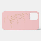 Coques Case-Mate iPhone Oui Oui Chérie Citation française Chic Funny Blush (Verso (horizontal))