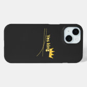 Coques Case-Mate iPhone Oui Roi Couronne Mème Drôle (Verso (horizontal))