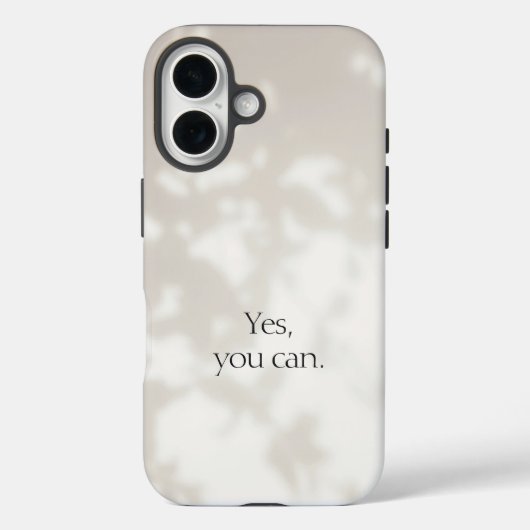 Coques Case-Mate iPhone Oui, vous pouvez. Beige Motivationnel (Verso)