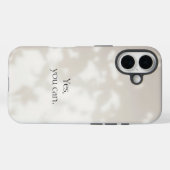 Coques Case-Mate iPhone Oui, vous pouvez. Beige Motivationnel (Verso (horizontal))
