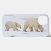 Coques Case-Mate iPhone Ours blancs femelles et deux petits animaux 2 (Verso (horizontal))