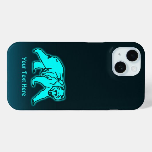 Coques Case-Mate iPhone Ours bleu Kodiak (Verso (horizontal))