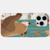 Coques Case-Mate iPhone Ours boisé d'automne confortable (Verso (horizontal))