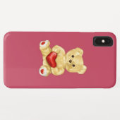 Coques Case-Mate iPhone Ours de nounours mignon hypnotisant rose (Dos (Horizontal))