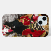 Coques Case-Mate iPhone Ours en peluche de Noël royal | Impression d'art d (Verso (horizontal))