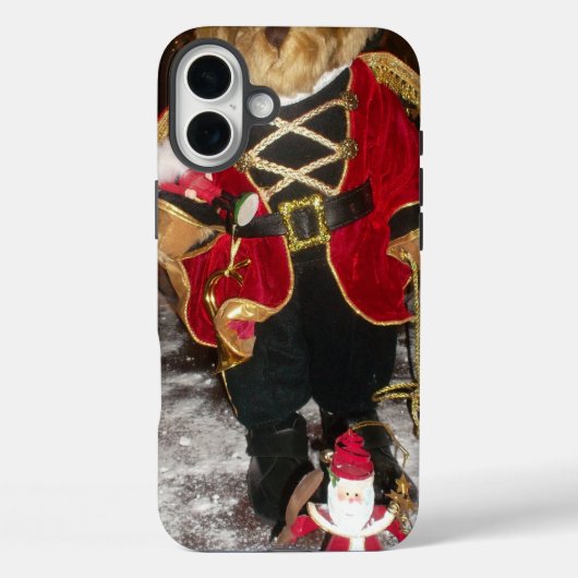 Coques Case-Mate iPhone Ours en peluche de Noël royal | Impression d'art d (Verso)